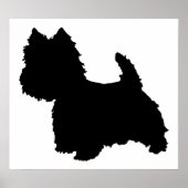 West Highland White Terrier Silhouette Poster (Vorne)