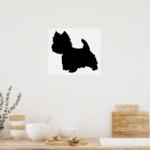 West Highland White Terrier Silhouette Poster (Küche)