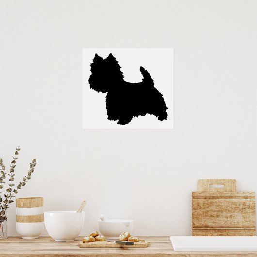 West Highland White Terrier Silhouette Poster (Küche)