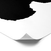 West Highland White Terrier Silhouette Poster (Ecke)