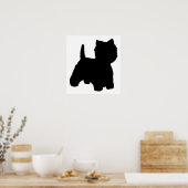West Highland White Terrier Silhouette Poster (Küche)