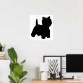 West Highland White Terrier Silhouette Poster (Heimbüro)