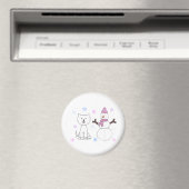 West Highland White Terrier & Snowman Magnet (In Situ (Geschirrspüler))