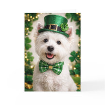 West Highland White Terrier St. Patrick’s Day Kart