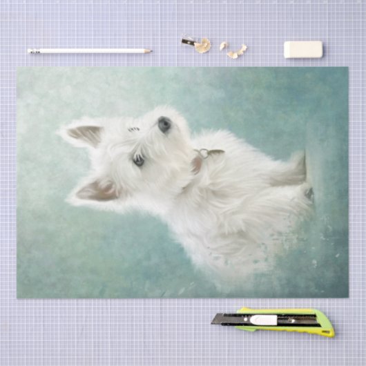 West Highland White Terrier Tissue Paper Seidenpapier (Handwerk)
