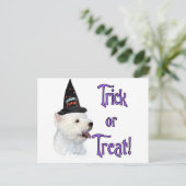 West Highland White Terrier Trick Postkarte (Stehend Vorderseite)