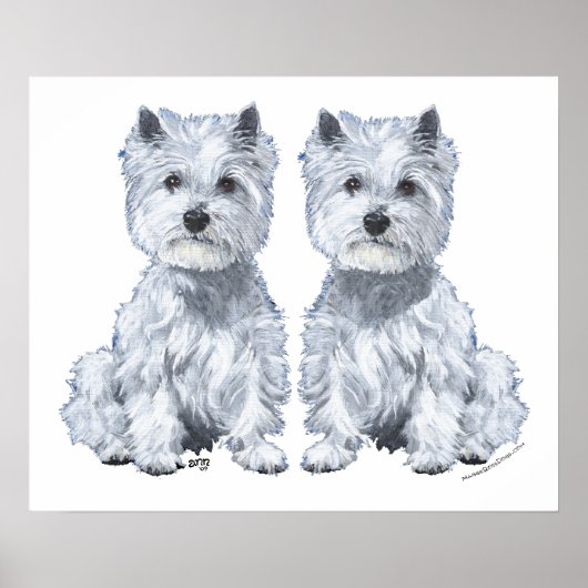 West Highland White Terrier Twins! Poster (Vorne)