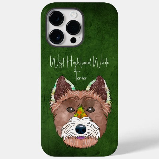 West Highland White Terrier Ugly Face Case-Mate iPhone Hülle (Rückseite)