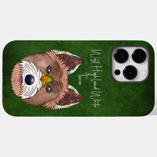 West Highland White Terrier Ugly Face Case-Mate iPhone Hülle (Rückseite (Horizontal))