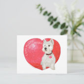 West Highland White Terrier Valentine Feiertagspostkarte (Stehend Vorderseite)
