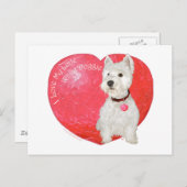 West Highland White Terrier Valentine Feiertagspostkarte (Vorne/Hinten)