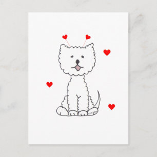 West Highland White Terrier Valentine Oars Feiertagspostkarte