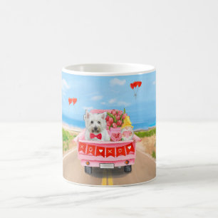 West Highland White Terrier Valentine's Day Truck Kaffeetasse