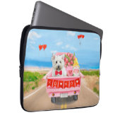 West Highland White Terrier Valentine's Day Truck Laptopschutzhülle (Vorne Rechts)