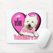 West Highland White Terrier Valentines Mousepad (Mit Mouse)