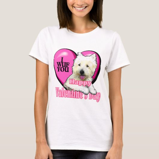 West Highland White Terrier Valentines T-Shirt (Vorderseite)