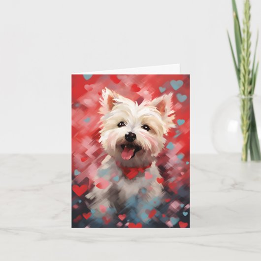West Highland White Terrier Valentinstag Karte (Vorderseite)