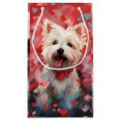 West Highland White Terrier Valentinstag Kleine Geschenktüte (Rückseite)