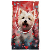 West Highland White Terrier Valentinstag Kleine Geschenktüte (Vorderseite)