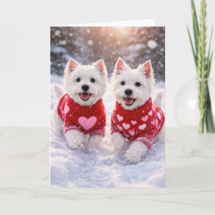 West Highland White Terrier Valentinstagskarte Karte