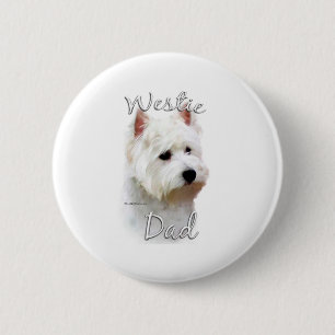 West Highland White Terrier Vater 2 Button