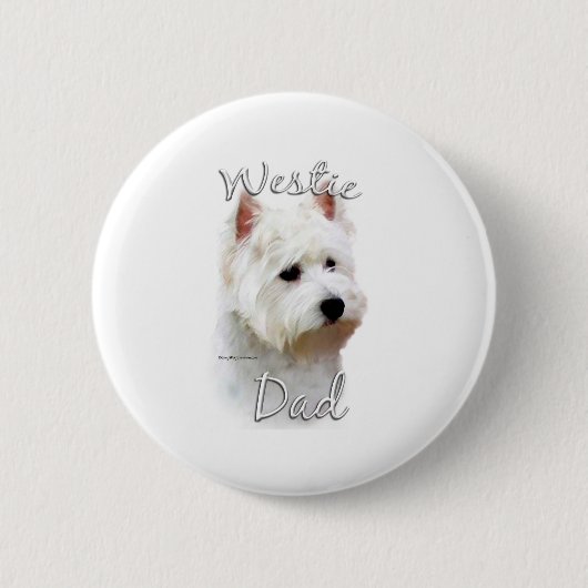 West Highland White Terrier Vater 2 Button (Vorderseite)