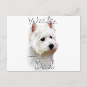 West Highland White Terrier Vater 2 Postkarte