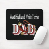 West Highland White Terrier Vater Geschenke Mousepad (Mit Mouse)