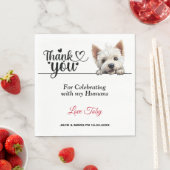 West Highland White Terrier Wedding Vielen Dank Serviette (Beispiel)