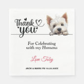 West Highland White Terrier Wedding Vielen Dank Serviette (Vorderseite)
