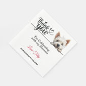 West Highland White Terrier Wedding Vielen Dank Serviette (Ecke)