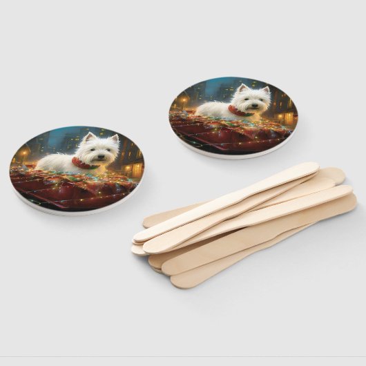 West Highland White Terrier Weihnachtsfest Fächer (Non-assembled)