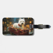 West Highland White Terrier Weihnachtsfest Gepäckanhänger (Rückseite horizontal)