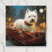 West Highland White Terrier Weihnachtsfest Geschenkanhänger (Rückseite)