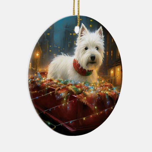West Highland White Terrier Weihnachtsfest Keramik Ornament (Rechts)