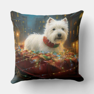 West Highland White Terrier Weihnachtsfest Kissen