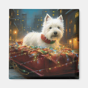 West Highland White Terrier Weihnachtsfest Magnet