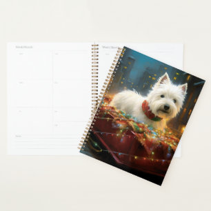 West Highland White Terrier Weihnachtsfest Planer
