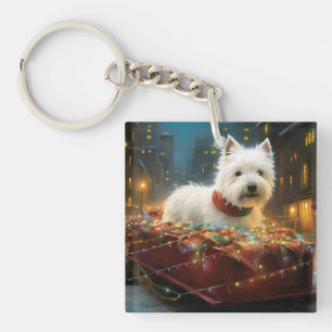 West Highland White Terrier Weihnachtsfestlich Schlüsselanhänger