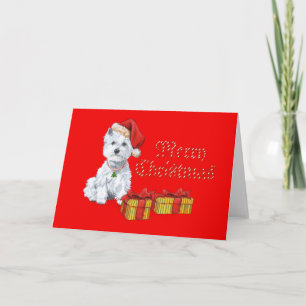 West Highland White Terrier Weihnachtsgeschenke Feiertagskarte