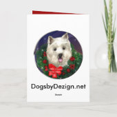 West Highland White Terrier Weihnachtsgeschenke Feiertagskarte (Rückseite)