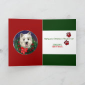 West Highland White Terrier Weihnachtsgeschenke Feiertagskarte (Innenseite)