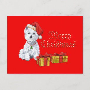 West Highland White Terrier Weihnachtsgeschenke Feiertagspostkarte