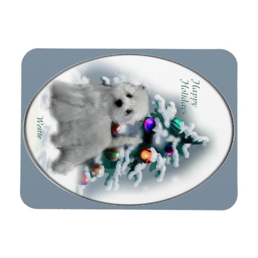 West Highland White Terrier Weihnachtsgeschenke Ho Magnet (Horizontal)