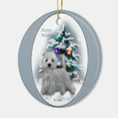 West Highland White Terrier Weihnachtsgeschenke Keramikornament (Links)