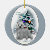 West Highland White Terrier Weihnachtsgeschenke Keramikornament (Hinten)