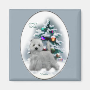 West Highland White Terrier Weihnachtsgeschenke Magnet
