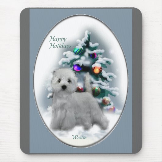 West Highland White Terrier Weihnachtsgeschenke Mousepad (Vorne)