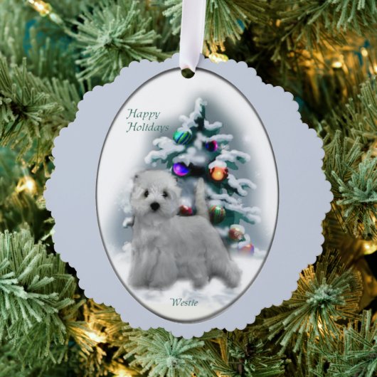 West Highland White Terrier Weihnachtsgeschenke Ornament Karte (Insitu (Baum))