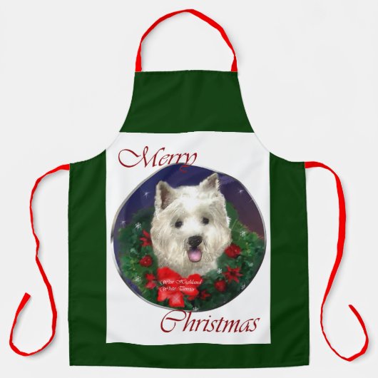 West Highland White Terrier Weihnachtsgeschenke Schürze (Vorderseite)